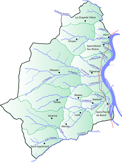 Carte des rivières